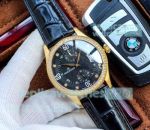 Newest Copy Jaeger-LeCoultre Master Black Dial Diamond Bezel Gold Watch